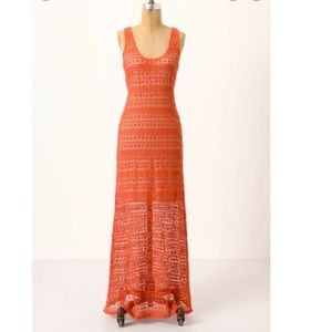 Anthropologie SUNDOWN CROCHET MAXI DRESS
COLOR: PINK
SIZE: M